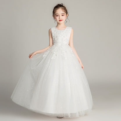 Robe en tulle pour filles, magnifique robe de soirée pour hôtesses