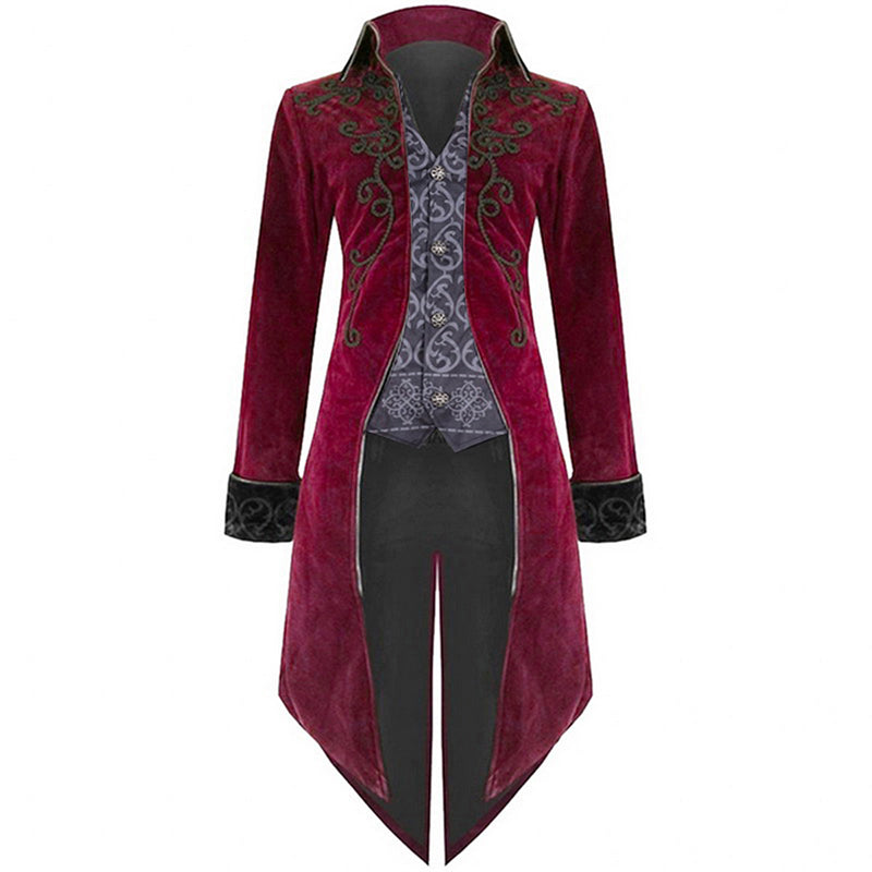 Medieval Vintage Long Punk Tailcoat for Halloween Cosplay