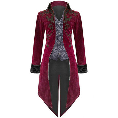 Medieval Vintage Long Punk Tailcoat for Halloween Cosplay