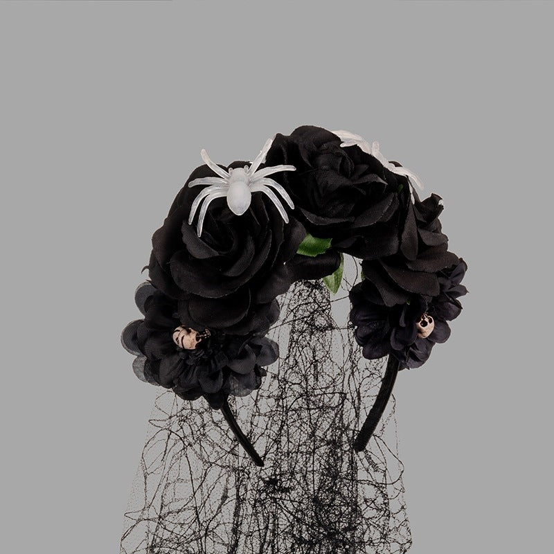 Rose Floral Headband for Day of the Dead Celebration