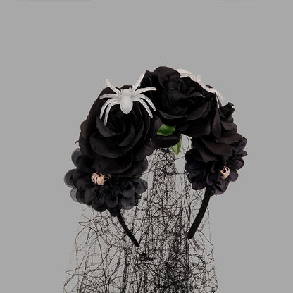 Rose Floral Headband for Day of the Dead Celebration