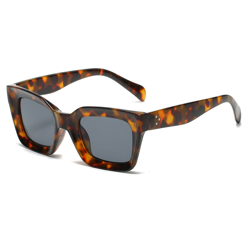 Lunettes de soleil tendance rétro à monture carrée pour l'extérieur