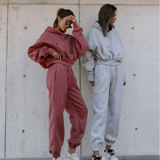 Women's Casual Hoodie and Tracksuit Set