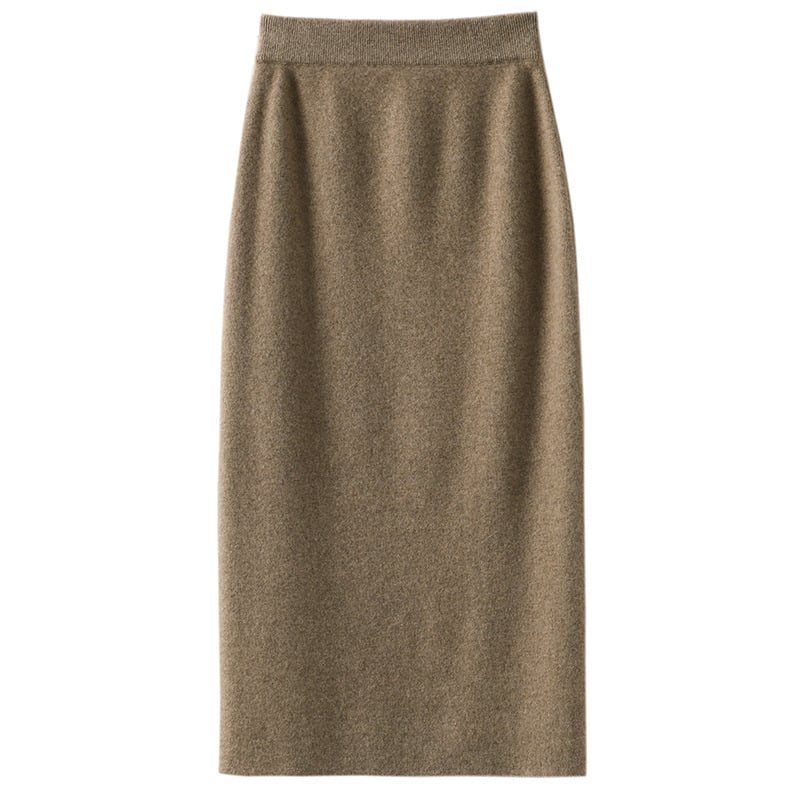Women's Thickened Cashmere Knitted Skirt for Fall/Winter