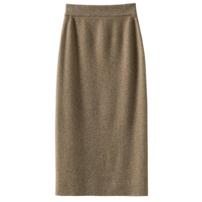 Women's Thickened Cashmere Knitted Skirt for Fall/Winter