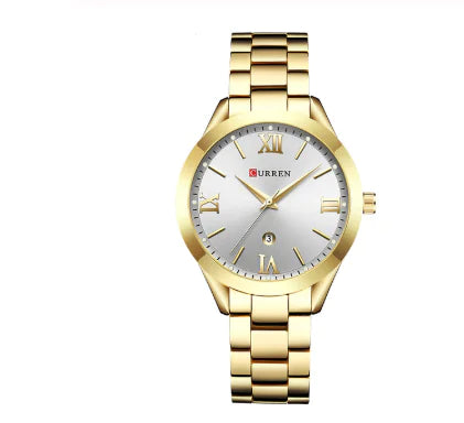 Montre à quartz étanche CURREN 9007 pour femme avec calendrier