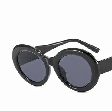 Lunettes de soleil ovales zébrées - Style branché hip-hop