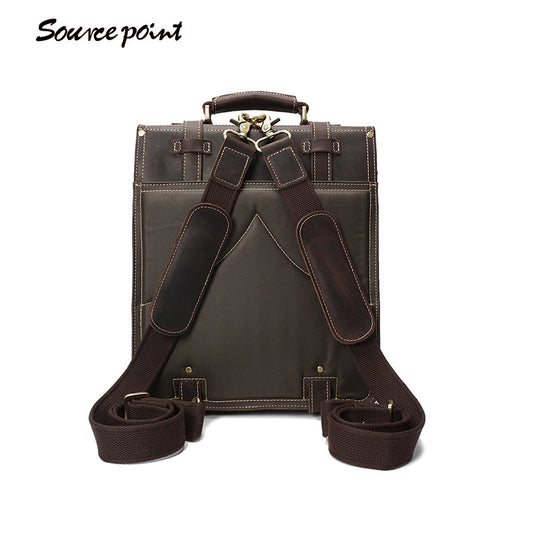Genuine Leather Laptop Backpack