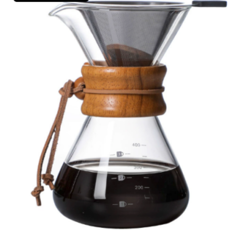 Italian Heat-Resistant Coffee Pot for Pour Over Brewing