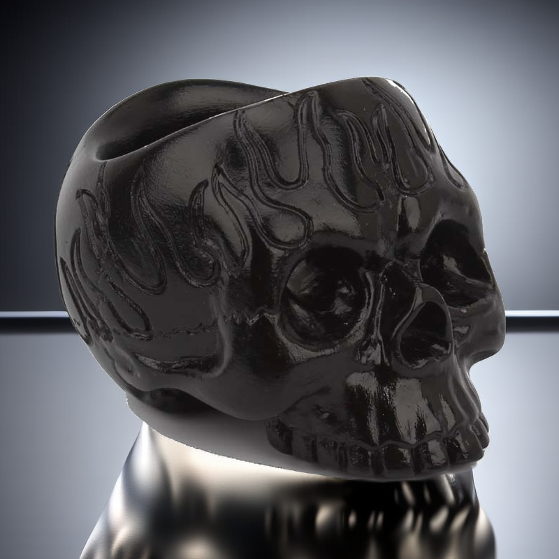 Creative Black Skull Candlestick Resin Decorative Crafts