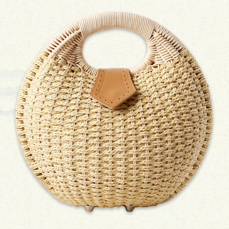 Cute Woven Shell Handbag for Beach Vacation