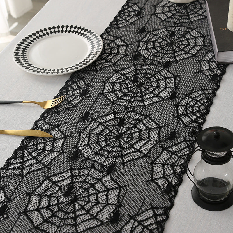 Halloween Day of the Dead Lace Table Flag Decoration