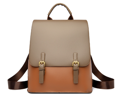 Stylish Casual Leather Backpack - Lightweight Design