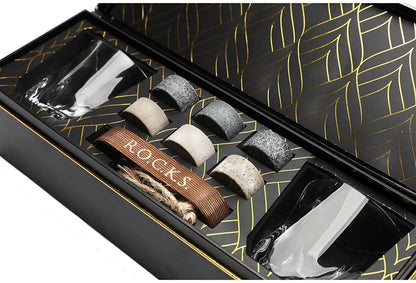 Le coffret du connaisseur – édition pierres à whisky et verre torsadé