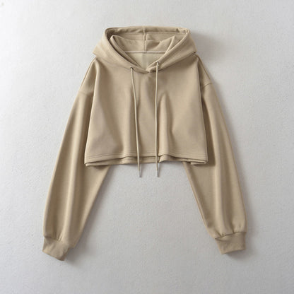 Women's Autumn Drawstring Hooded Pullover Sweater