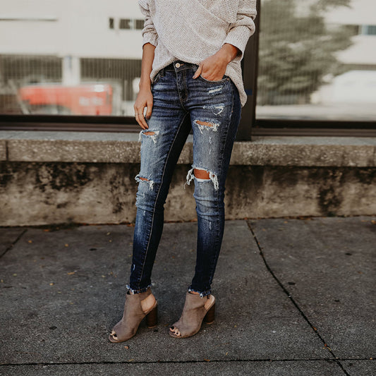 Women's Distressed Jeans