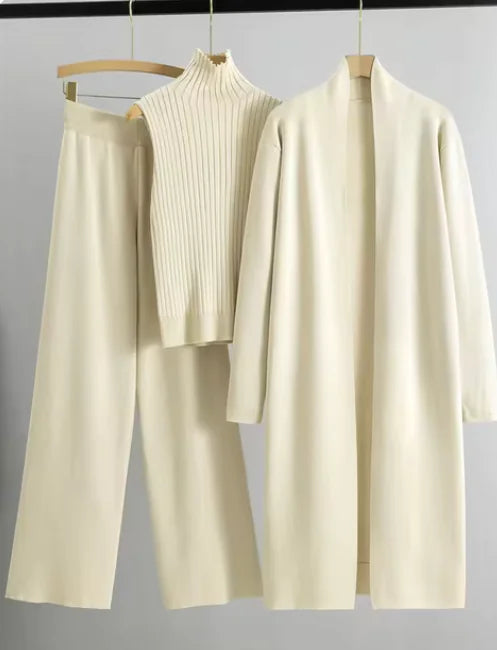 3pcs Cardigan Sweater Suits