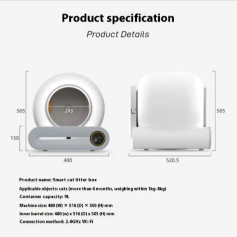 GroomTech Essentials Collection - Smart Automatic Cat Litter Box