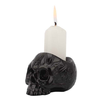 Creative Black Skull Candlestick Resin Decorative Crafts