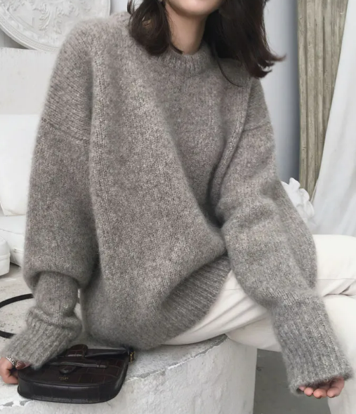 여성용 풀오버 스웨터 상의