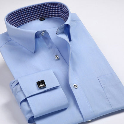 Chemise habillée personnalisée pour homme à boutons de manchette pour le travail
