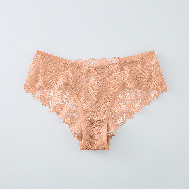 Hollowed Out Lace Cotton Shorts
