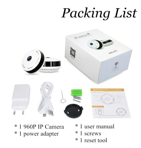 360-Degree Wide Angle 2MP Wireless Security Camera