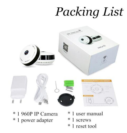 360-Degree Wide Angle 2MP Wireless Security Camera