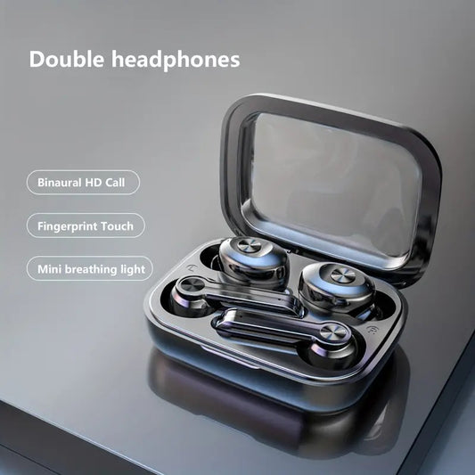2 Sets of TWS True Wireless Earbuds with Touch Controls