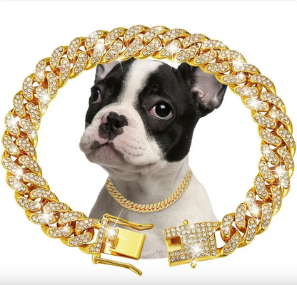 Pet Diamond Cuban Link Collar
