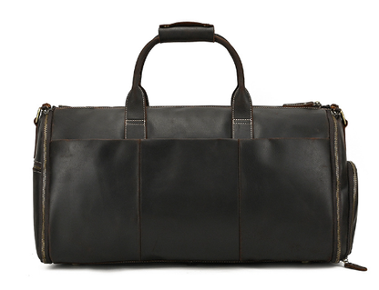 Vintage Multifunctional Leather Duffle Travel Bag