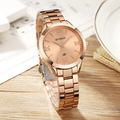 Montre à quartz étanche CURREN 9007 pour femme avec calendrier