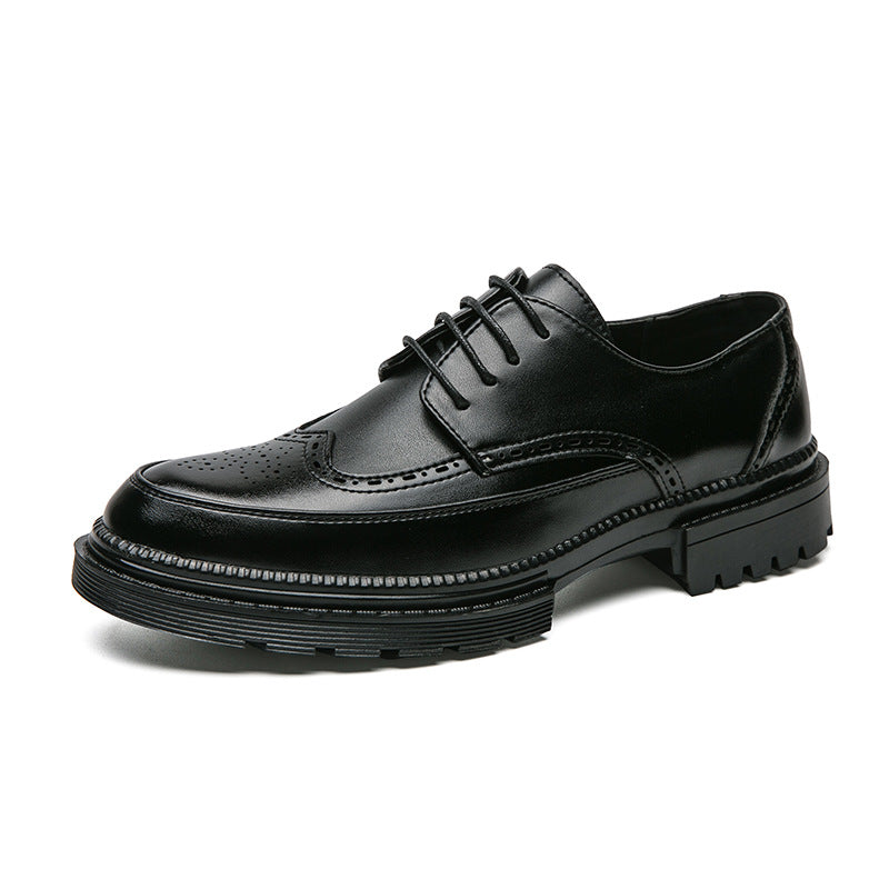 Chaussures habillées décontractées en cuir pointues coréennes pour hommes