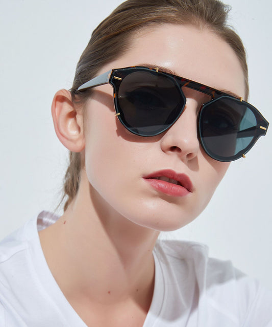 2019 Women's Retro Round Sunglasses Large Frame