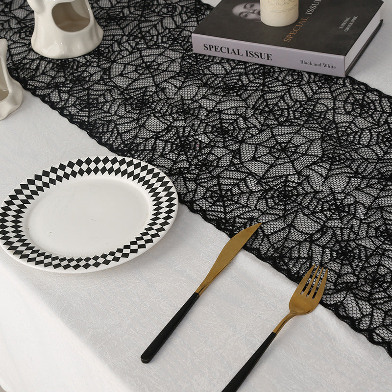 Halloween Day of the Dead Lace Table Flag Decoration