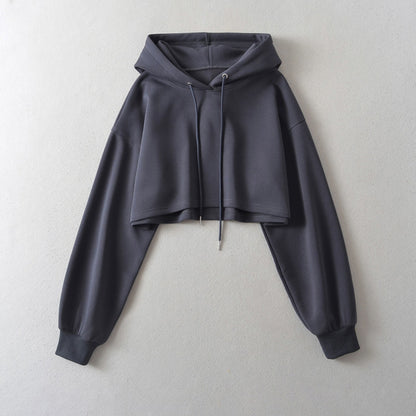 Women's Autumn Drawstring Hooded Pullover Sweater