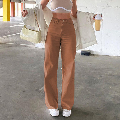 Trendy Women's Slim Wide Leg Fashion Jeans