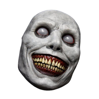 Smiling Demon White Eyes Latex Mask for Halloween Costume