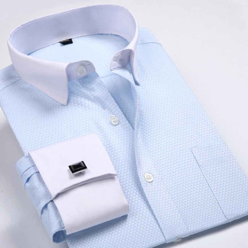 Chemise habillée personnalisée pour homme à boutons de manchette pour le travail