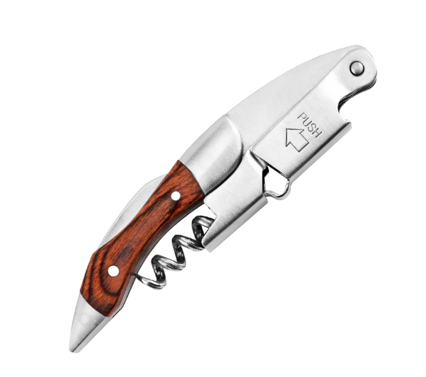 Professional Wooden Corkscrew and Multi-Function Opener