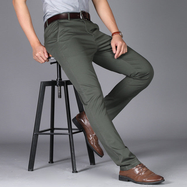Pantalon de costume d'affaires en coton de haute qualité pour hommes