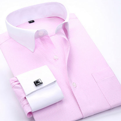Chemise habillée personnalisée pour homme à boutons de manchette pour le travail