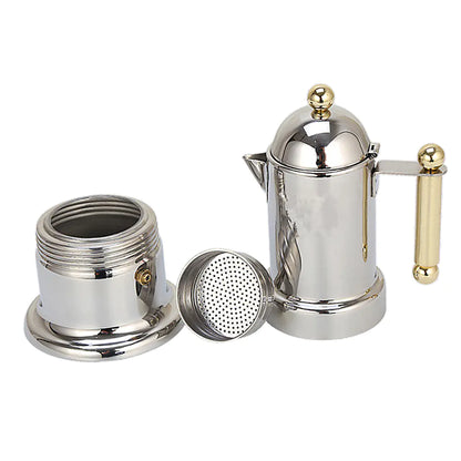 Cafetière Moka italienne en acier inoxydable