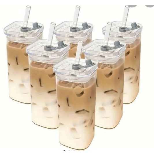 뚜껑이 있는 사각 커피 컵