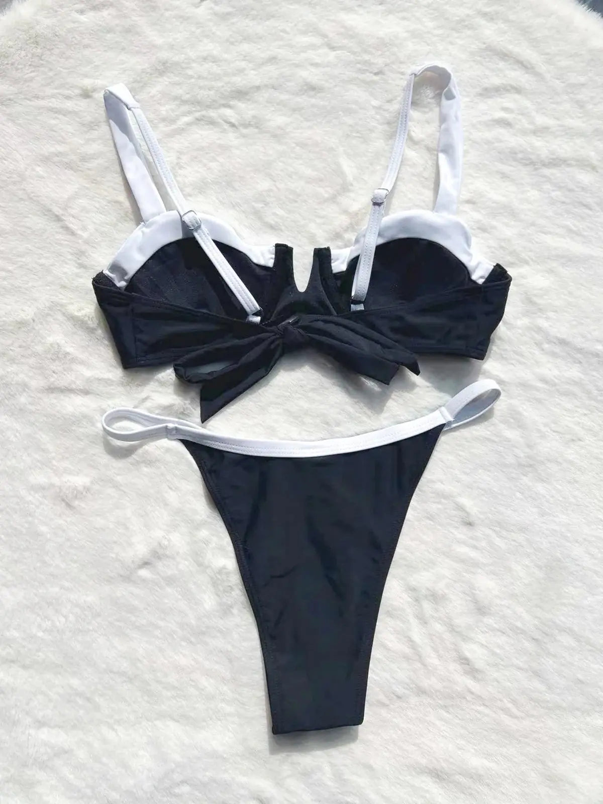 Ensemble Maillot de Bain Bikini Taille Basse Femme