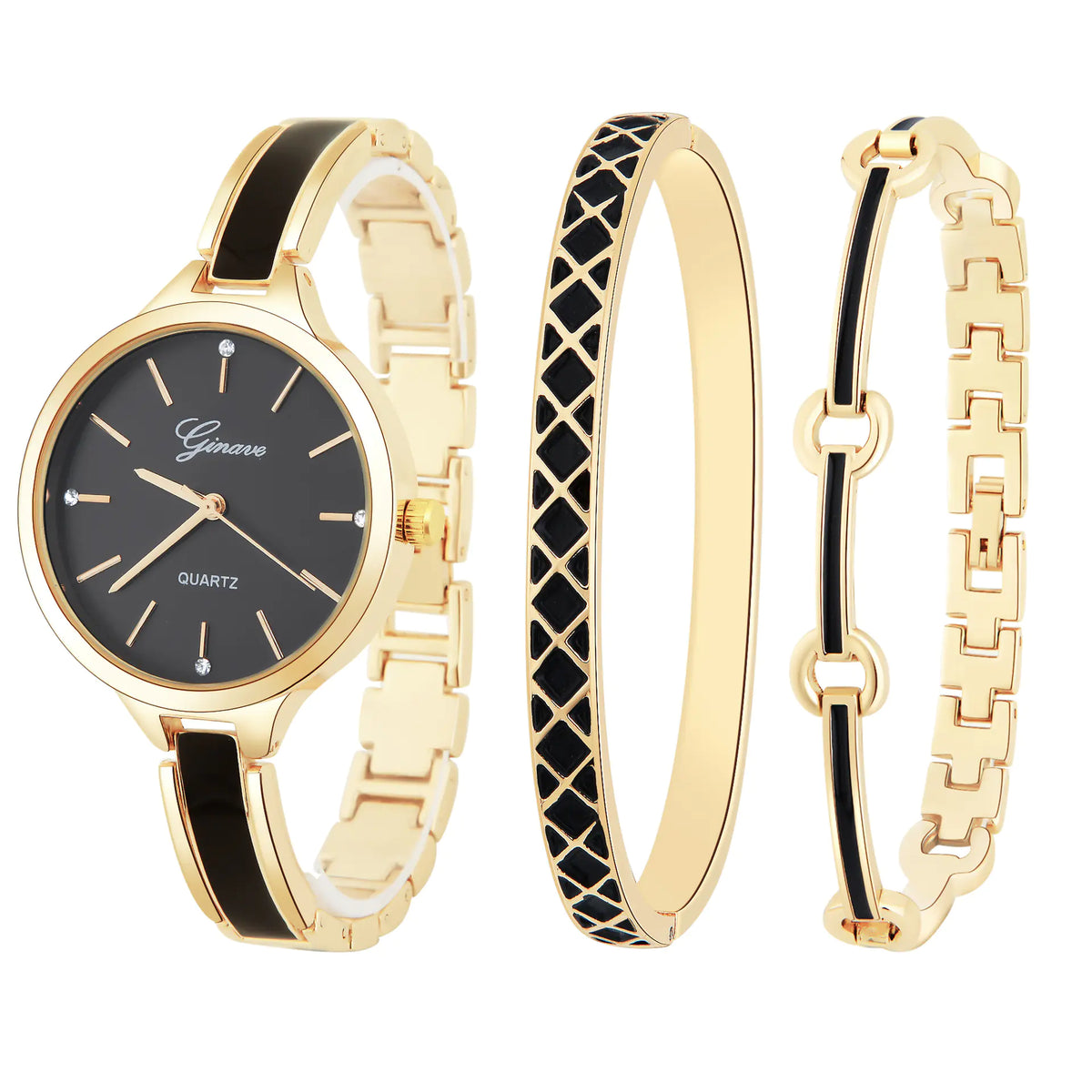 Ensemble Montre à Quartz et Bracelet Tendance pour Femme