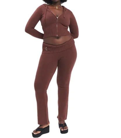 Ensemble sweat à capuche et pantalon taille haute Chic Confort