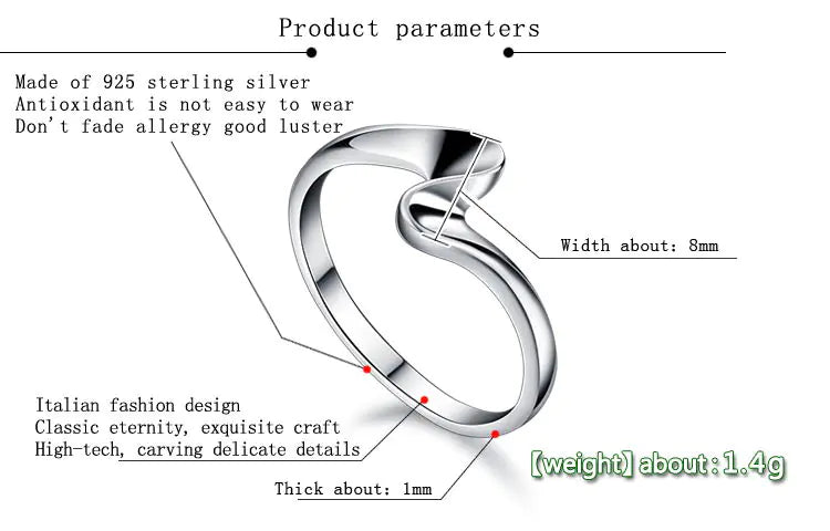 Captivating Silver Lightning Ring