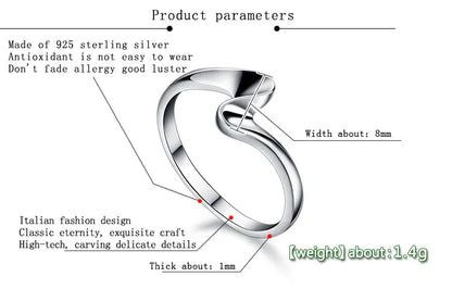Captivating Silver Lightning Ring