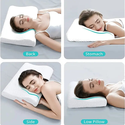 Ergonomic Memory Foam Pillow for Neck Pain Relief